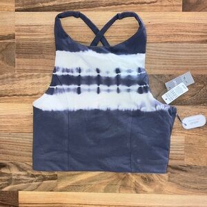 Aerie Women’s Gray Cream Gray High Neck Tie Dye Bralette Sz S NWT